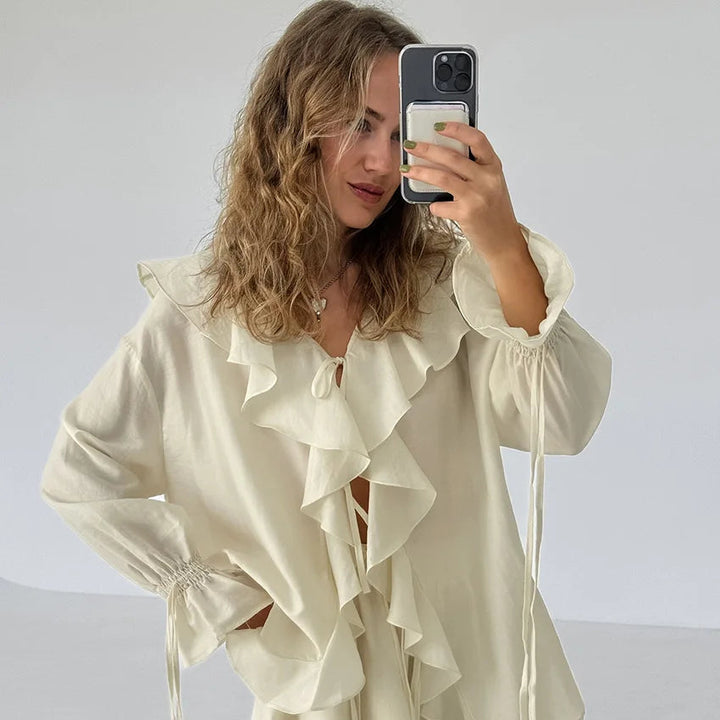 Edith Ruffled Shorts Set
