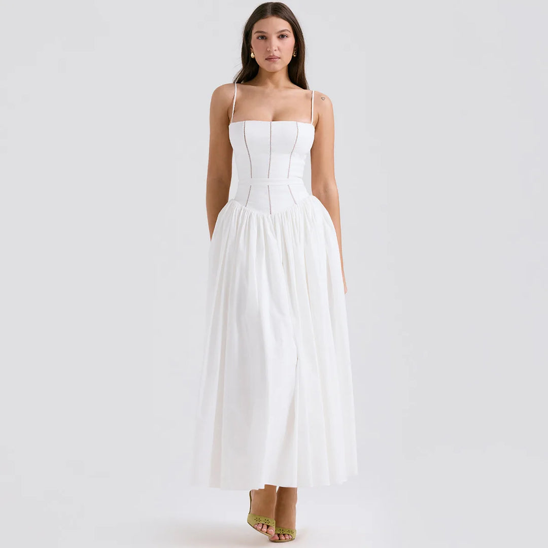 Maura Classic White Flare Dress