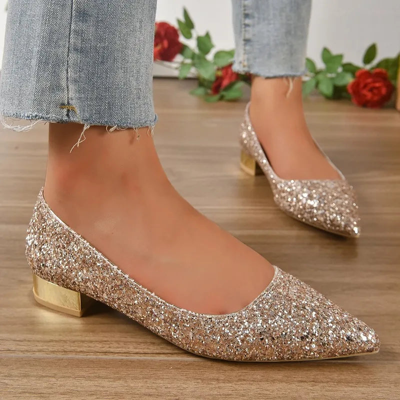 Burke Glitter Pointed Toe Heels