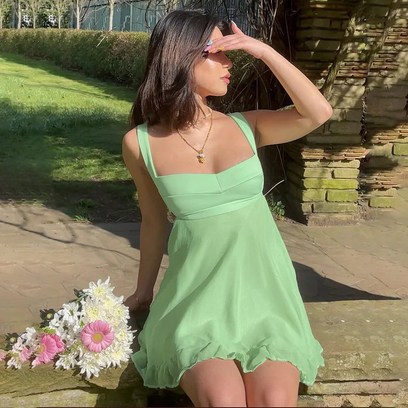 Botanical Bliss Ruffle Dress