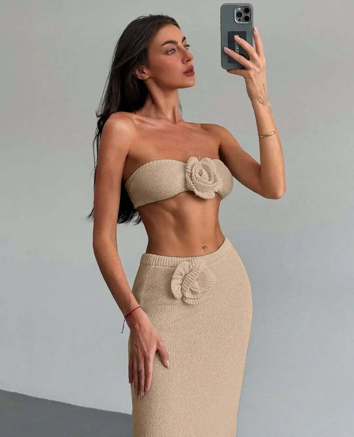 Particia Knitted Skirt Set