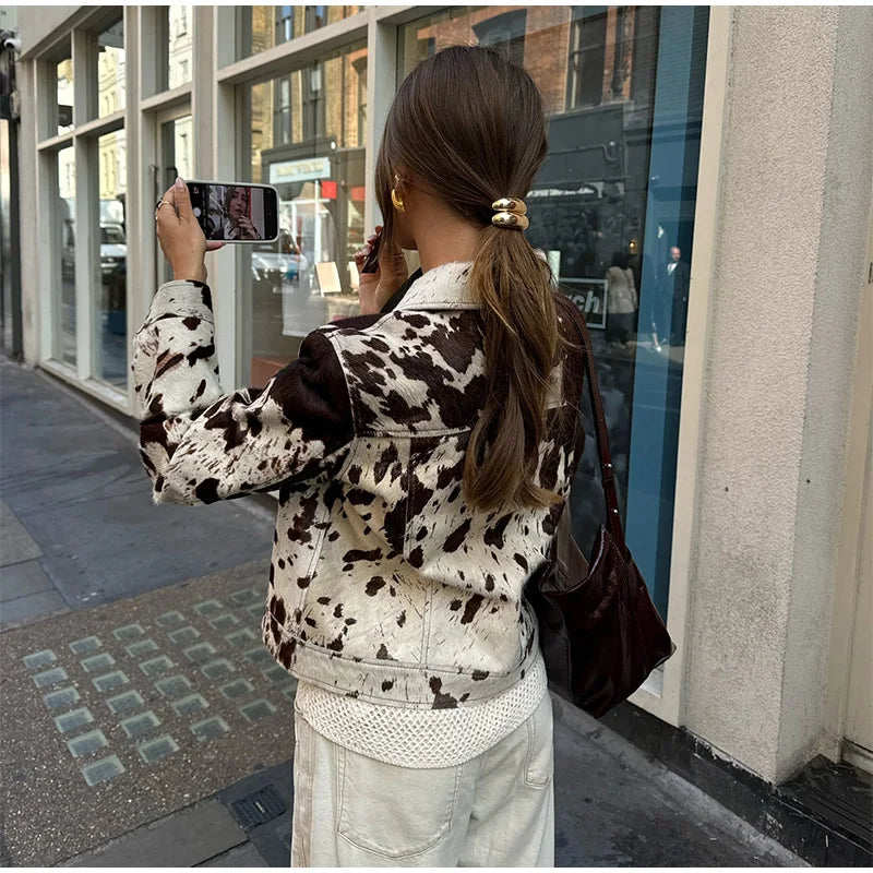 Beatrice Spotted Zipper Jacket