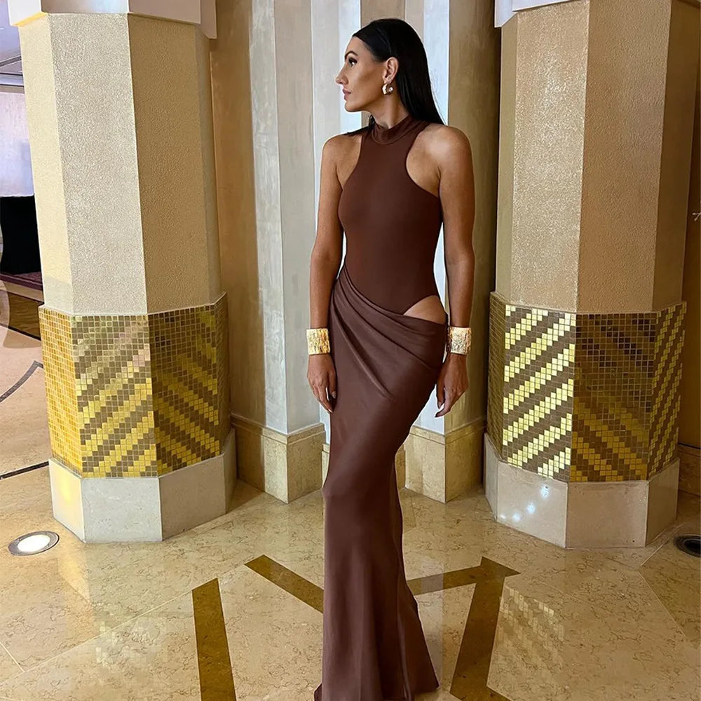 Roslyn Satin Maxi Dress