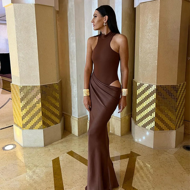 Roslyn Satin Maxi Dress