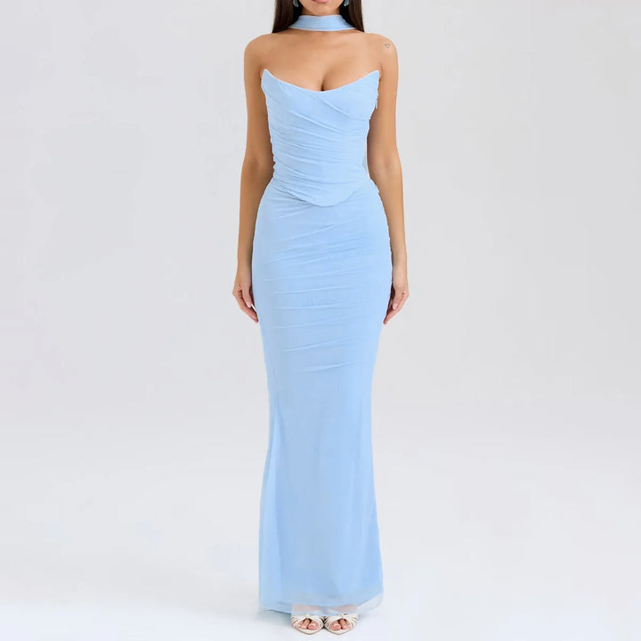 Bellamy Strapless Set With Scarf