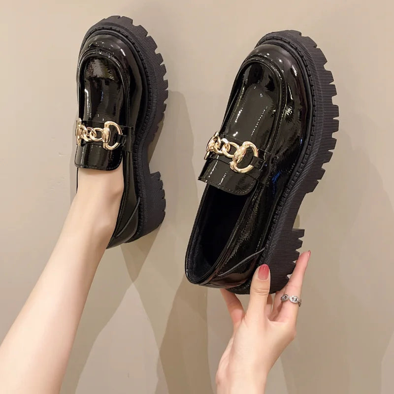 フラットシューズ ^custommade^ 45cm T-strap chunky loafer Bella CW0061IV Shoes – Bella Chix Co
