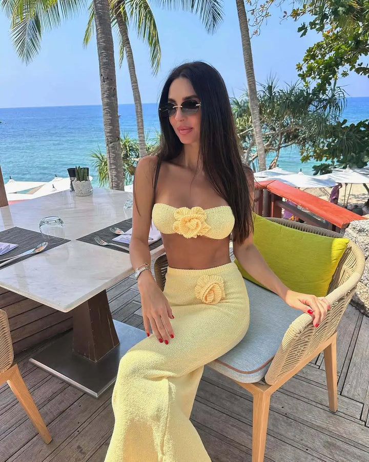 Particia Knitted Skirt Set