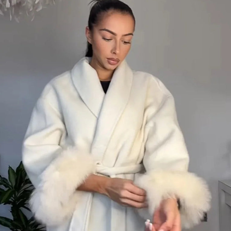 All Fur It Faux Fur Woolen Coat