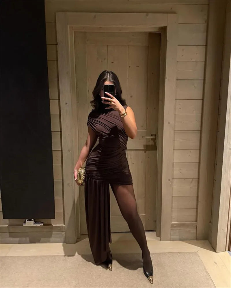 Your Needs Met Draped Mini Dress