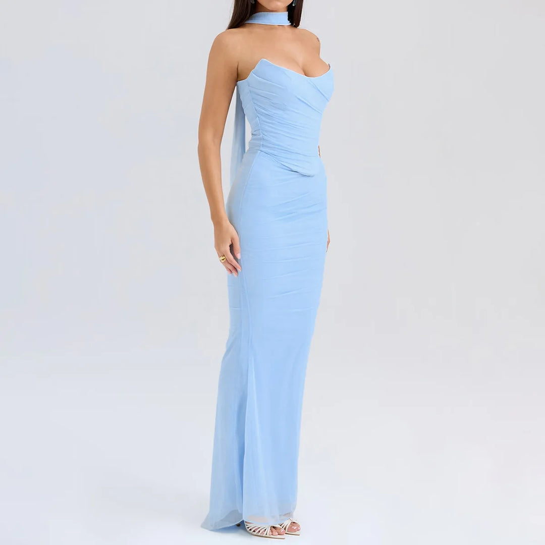 Bellamy Strapless Set With Scarf