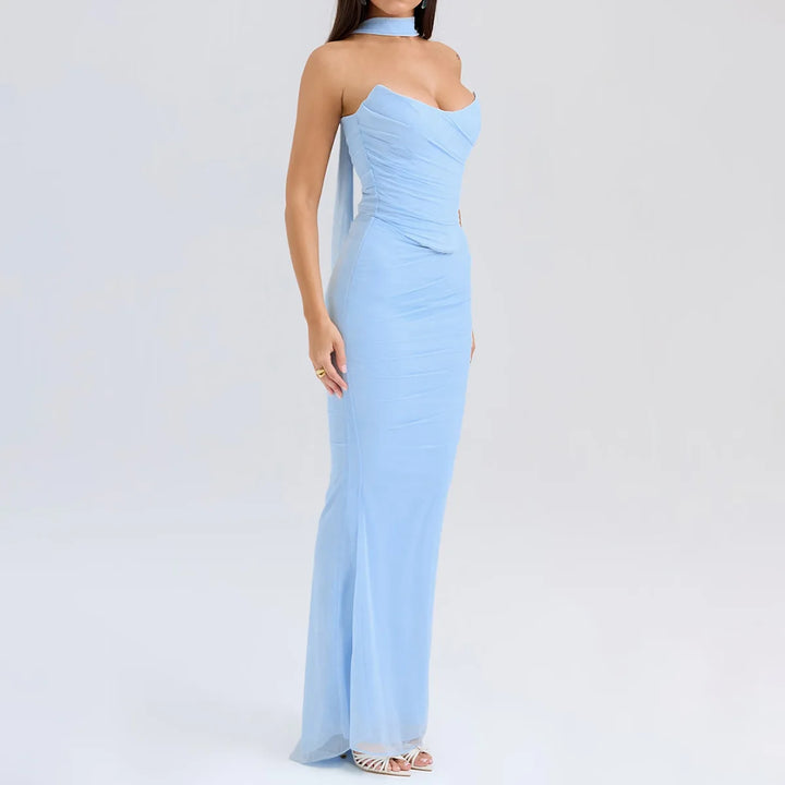 Bellamy Strapless Set With Scarf