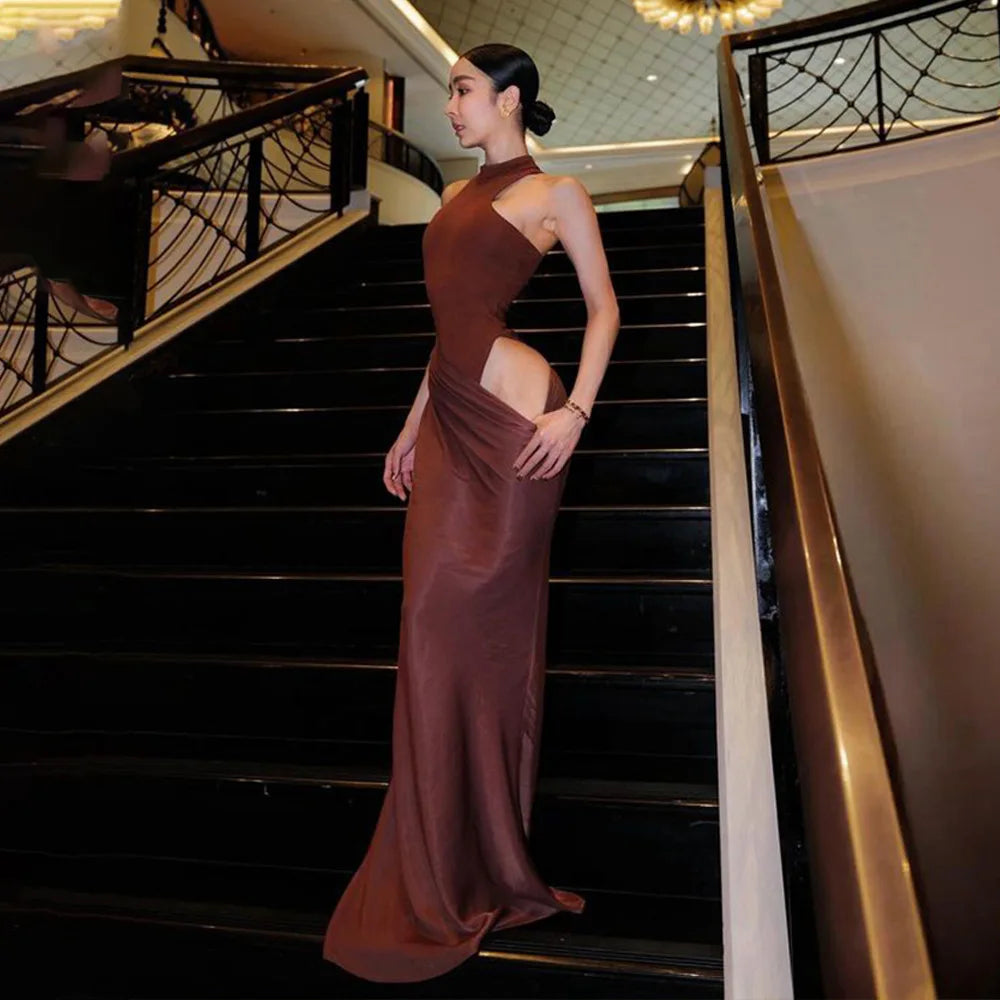 Roslyn Satin Maxi Dress