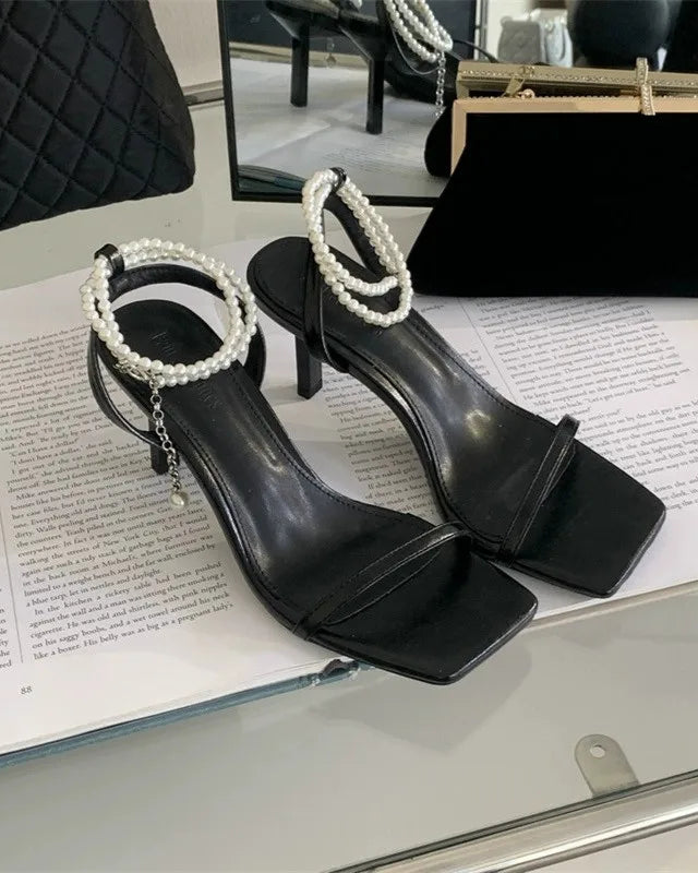 Maylee Pearl Strap Heels