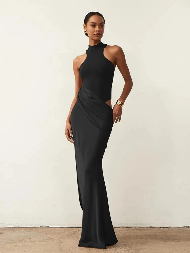 Roslyn Satin Maxi Dress