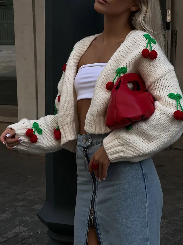 Cherry Pop Knitted Cardigan