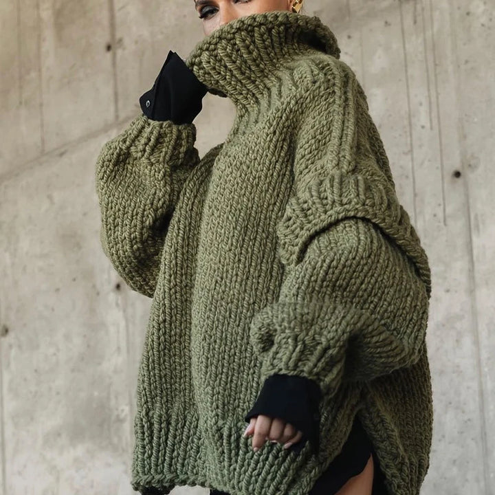 Tune It Turtleneck Knitted Pullover