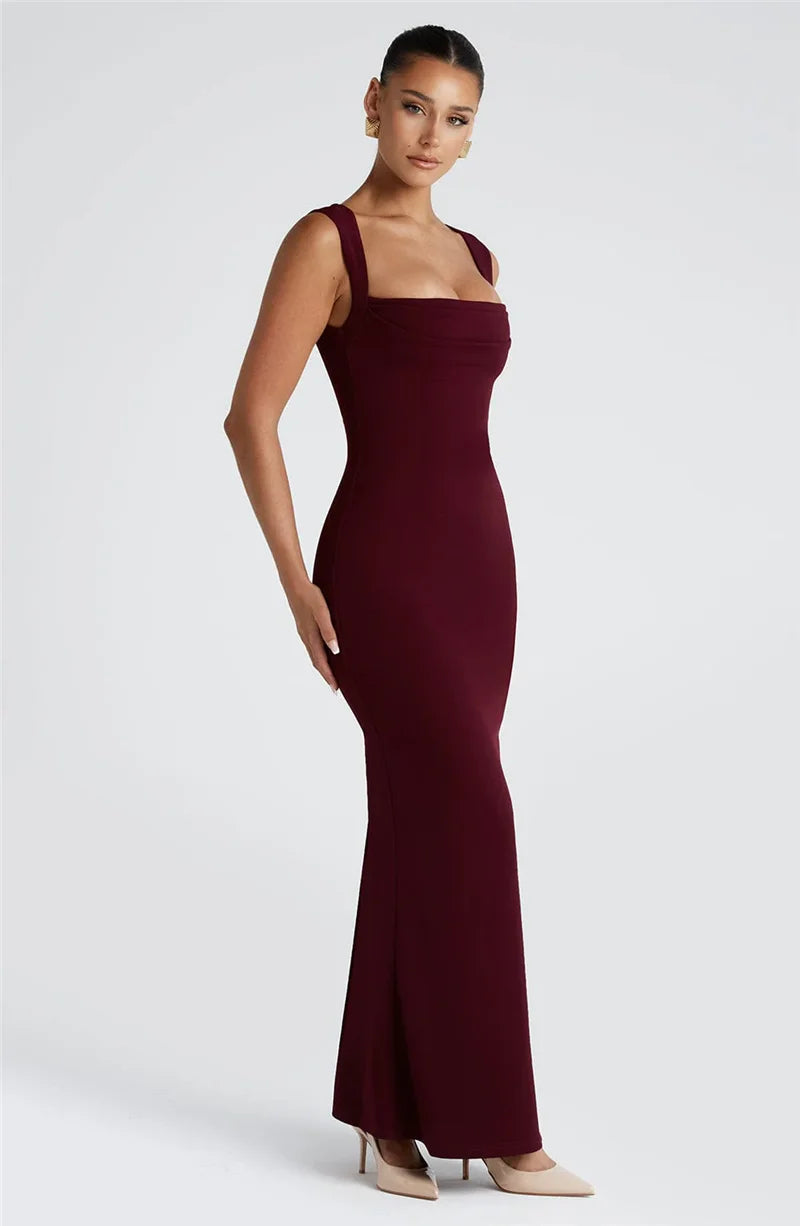 Salina Square Neck Maxi Dress