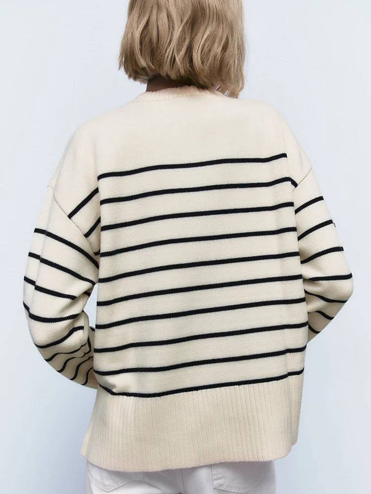 Merna Baggy Stripe Knitted Pullover