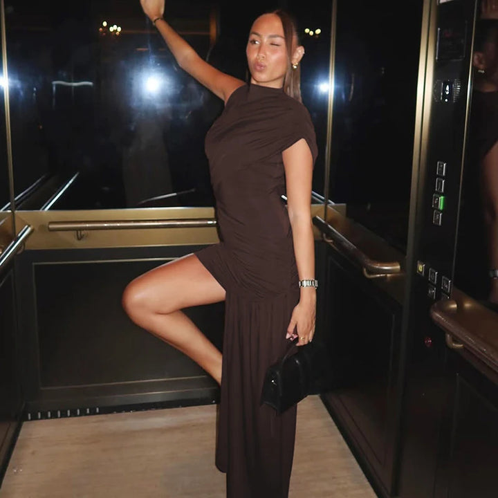 Your Needs Met Draped Mini Dress