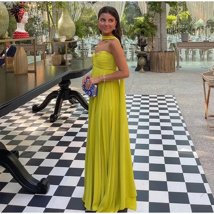Starting Fresh Strapless Ribbon Maxi Dress