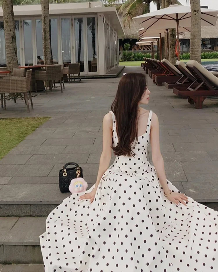 Amora Polka Dots Midi Dress
