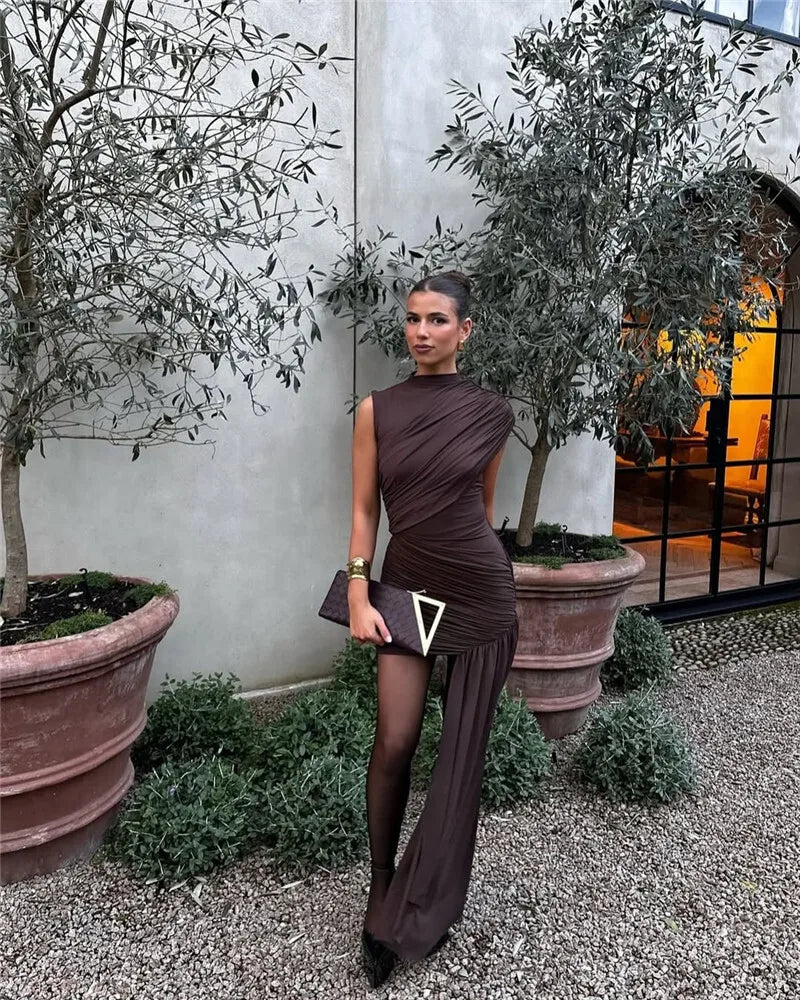 Your Needs Met Draped Mini Dress