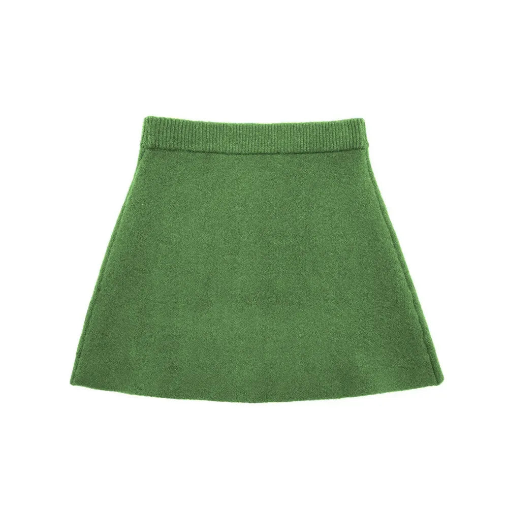 Neema Knitted A Line Mini Skirt Set