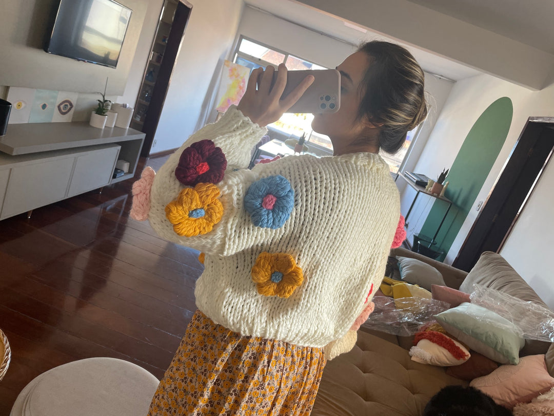 Iris Floral Knitted Cardigan