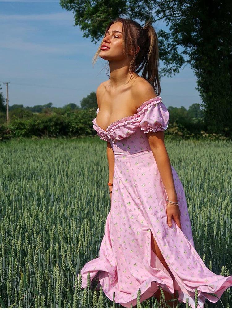 Walk On The Beach Floral Maxi Dress Pink / S